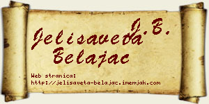 Jelisaveta Belajac vizit kartica